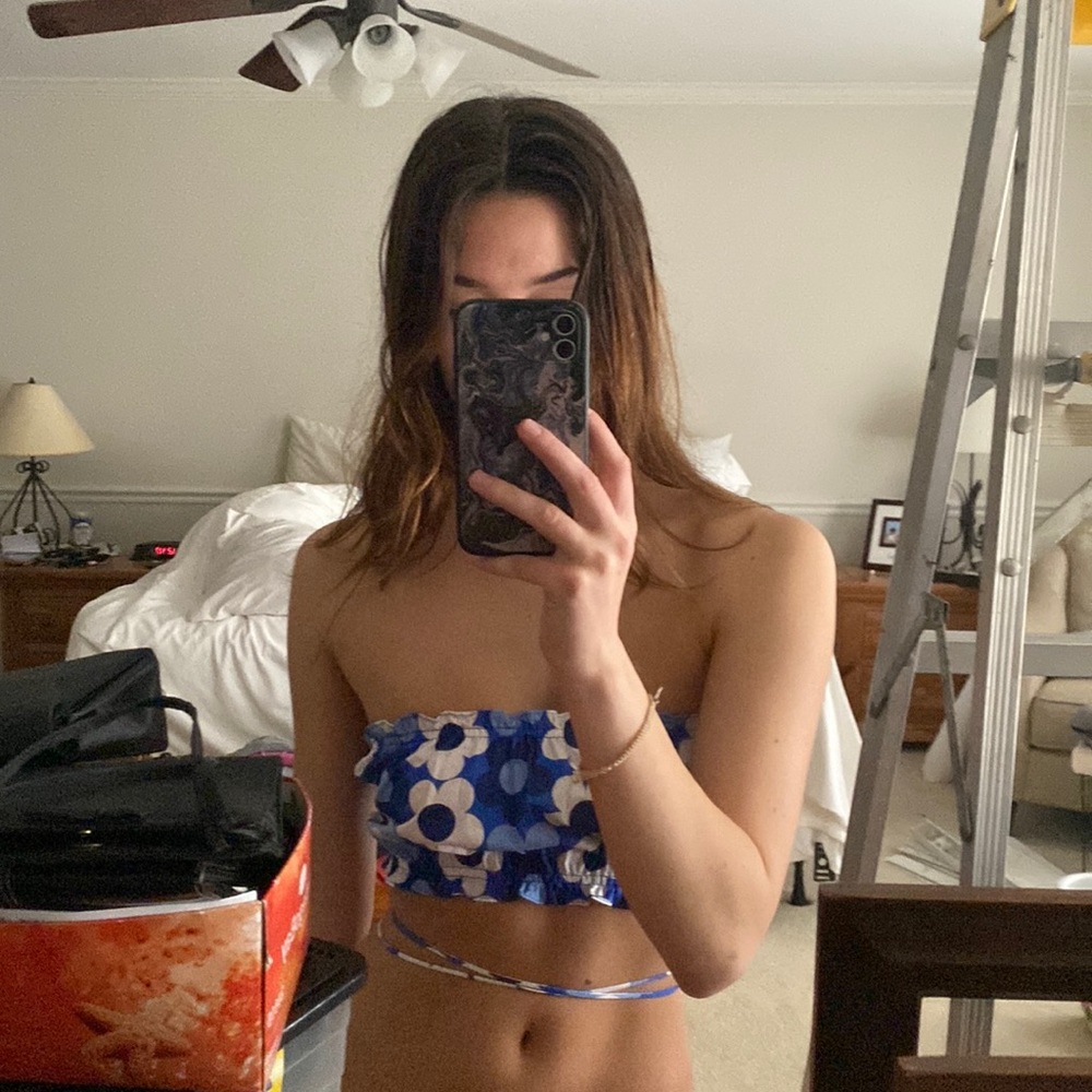 Zara Flower Tube Top